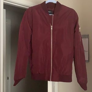 Maroon Bomber Forever 21 Men Jacket